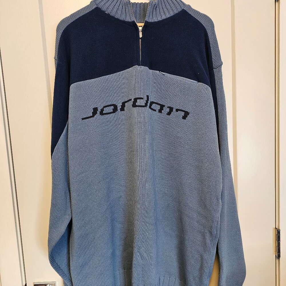 Vintage....Big & Tall Jordan Quarter Zip Knit Sweater 3xlt